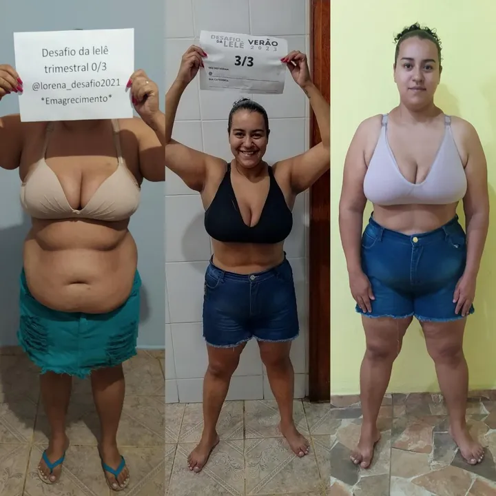 Lorena antes e depois, resultado de menos 29 kg