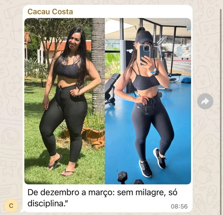Claudia Costa antes e depois, resultado de menos 20 kg