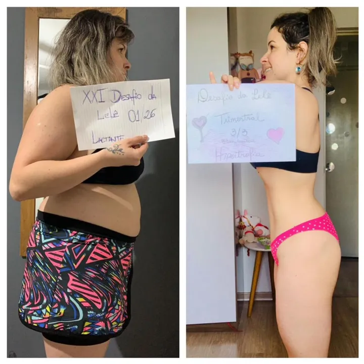 Thamy antes e depois, resultado de menos 30 kg